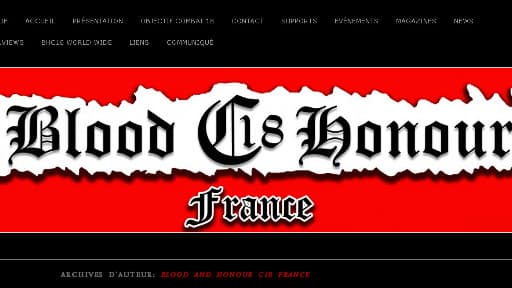 Le logo du groupuscule "Blood C18 Honour" sur son site Internet.