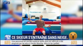 PÉPITE - Ce skieur s'entraîne sans neige, en salle