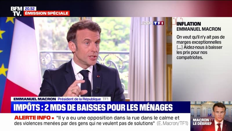 Impôts: Emmanuel Macron annonce 2 milliards de baisses d'impôts, qu'il souhaite 