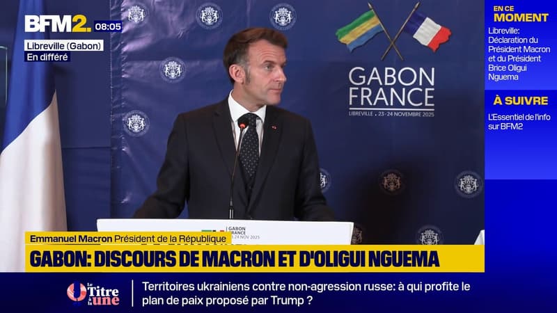 "L'Afrique ne peut plus être un continent de simple extraction des ressources", déclare Emmanuel Macron en voyage d'État au Gabon