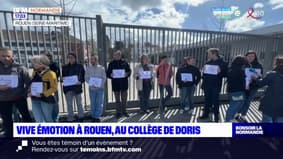 Rouen: le collège Jean Lecanuet en soutien à Doris, manifestante dont le pouce a été arraché