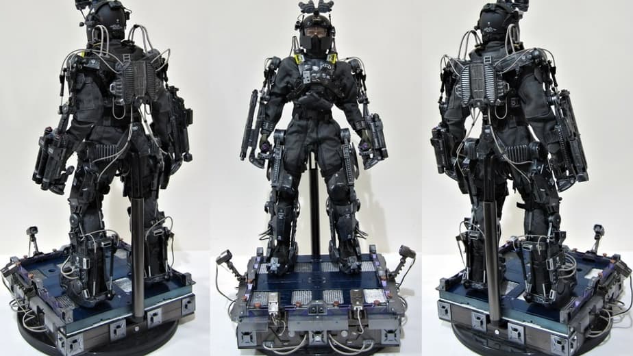 Le prototype de l'exosquelette présenté en 2018 dans le cadre du programme Talos Le prototype de l'exosquelette présenté en 2018 dans le cadre du programme Talos