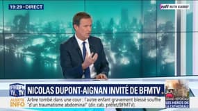 Nicolas Dupont-Aignan veut "qu'on reconstruise à l'identique la cathédrale" Notre-Dame de Paris