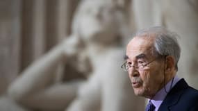 L'ancien garde des Sceaux, Robert Badinter, lors des célébrations du 40e anniversaire de l'abolition de la peine de mort au Panthéon, le 9 octobre 2021 à Paris