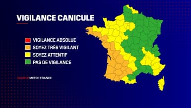 Le Finistère et le Morbihan s'ajoutent aux 16 départements déjà placés en vigilance orange pour canicule.