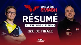 Résumé : L'entrée en lice d'Alexis Lebrun contre un coriace égyptien (WTT Singapour Smash)