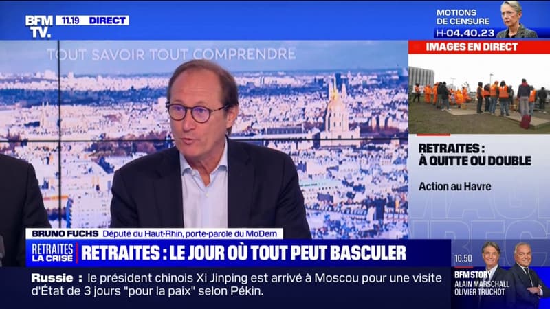 Retraites: « Il faut trouver le moyen de renouer le lien avec les Français » pour Bruno Fuchs, porte-parole du MoDem