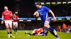 Anthony Jelonch lors du match Galles-France, à Cardiff le 11 mars 2022