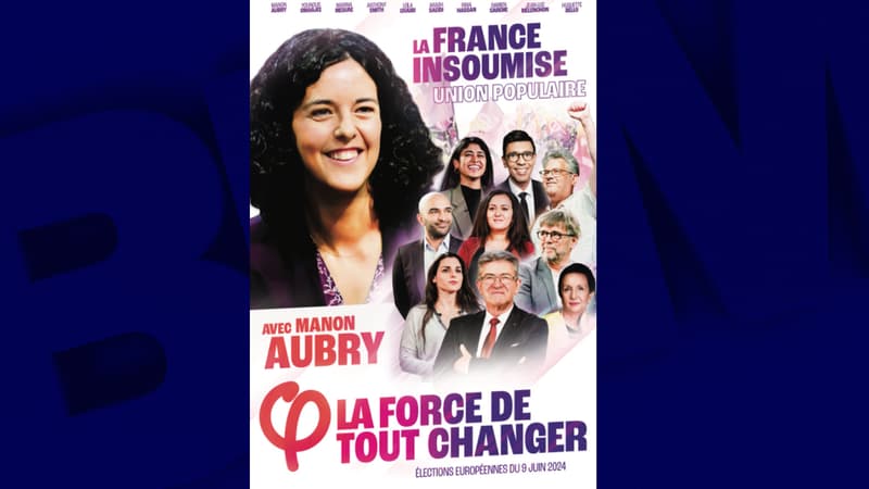 Européennes 2024: l'affiche de la France insoumise pour la dernière ligne droite