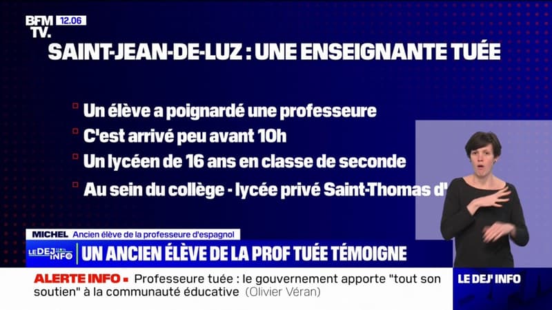 Michel, ancien élève du lycée Saint-Thomas d'Aquin où une professeure a été poignardée: C'est très choquant de voir cela