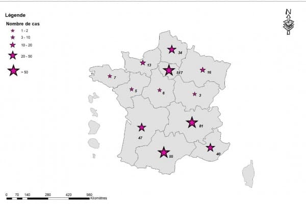 Confirmed cases of monkeypox, by region of residence, France, May-July 2022 (data as of 07/11/2022 – 12:00 pm) Confirmed cases of monkeypox, by region of residence, France, May-July 2022 (data as of 07/11/2022 – 12:00 pm)