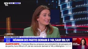 Partis conviés à Matignon: "C'est plutôt de la communication qu'une vraie recherche de solutions", estime Marine Tondelier (les Écologistes)