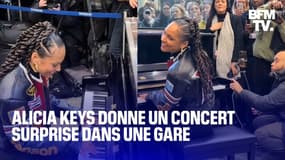 La chanteuse Alicia Keys surprend les passagers d'une gare de Londres en y donnant un concert surprise