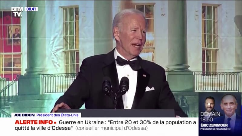 Joe Biden entre ironie et sérieux pour le retour du dîner des correspondants à la Maison Blanche