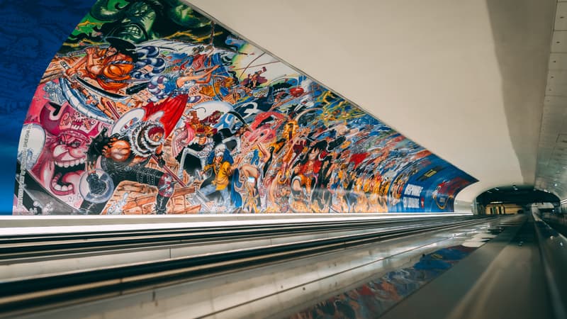 La fresque "One Piece" dans le métro Parisien