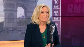 Marine Le Pen sur BFMTV-RMC. 
