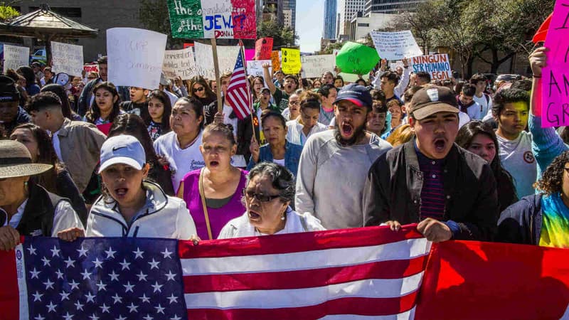 Manifestation pour la "Journée sans immigrés", le 16 février 2017 à Austin, au Texas