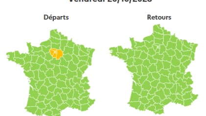 Bison Futé prévoit une journée orange dans le sens des départs en Ile-de-France. Bison Futé prévoit une journée orange dans le sens des départs en Ile-de-France.