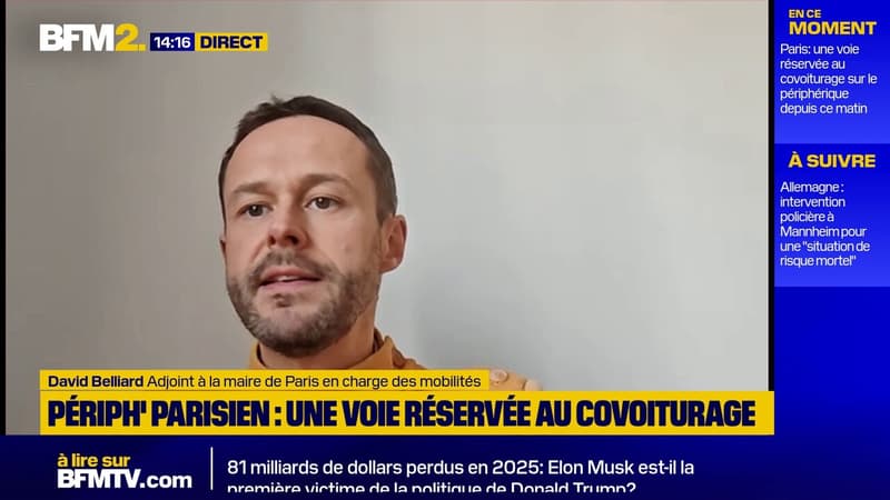 Voie réservée sur le périph parisien: David Belliard souligne la nécessité d'inciter au covoiturage