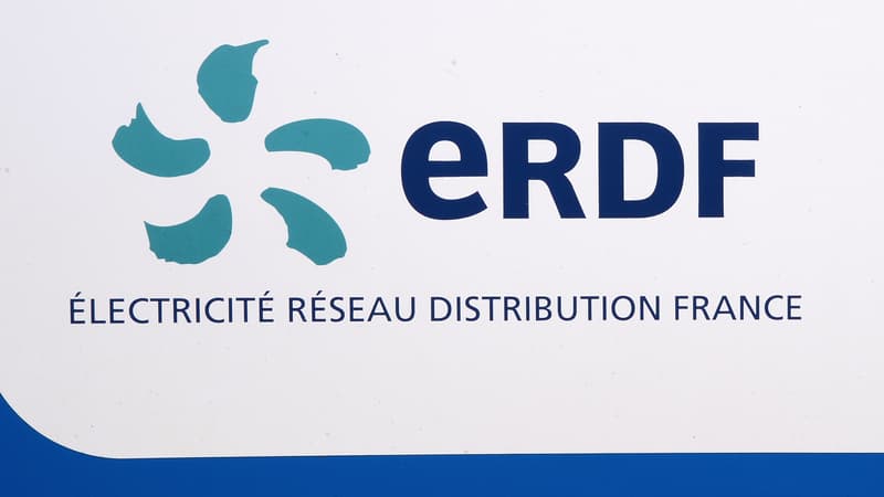 Logo ERDF sur un site de Saint-Ouen-l'Aumône. (Illustration)