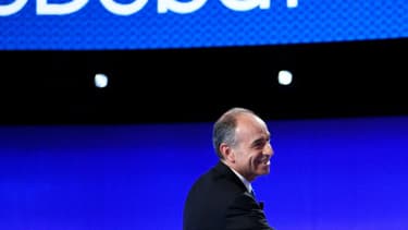 Photo prise sur le plateau du premier des trois débats télévisés de la primaire de la droite et du centre.