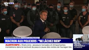 "Ne lâchez rien": le message d'Emmanuel Macron aux policiers des quartiers Nord de Marseille