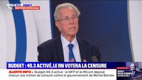 Menace de censure de Michel Barnier: "C'était écrit", juge Jean-Louis Debré (ancien président du Conseil constitutionnel et de l'Assemblée)