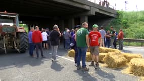 Un blocage d'agriculteurs sur une autoroute du Nord le lundi 19 mai 2025