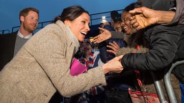 Le prince Harry et sa fiancée Meghan Markle à Brixton, le 9 janvier 2018.