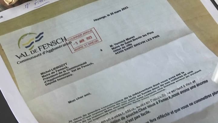 Un des faux courriers envoyés au nom du maire de Fameck
