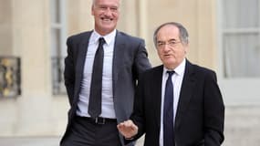 Didier Deschamps et Noël le Graët à l'Elysée