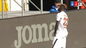 La célébration obscène de Victor Boniface lors de Hoffenheim-Bayern Leverkusen, le 14 septembre 2024.