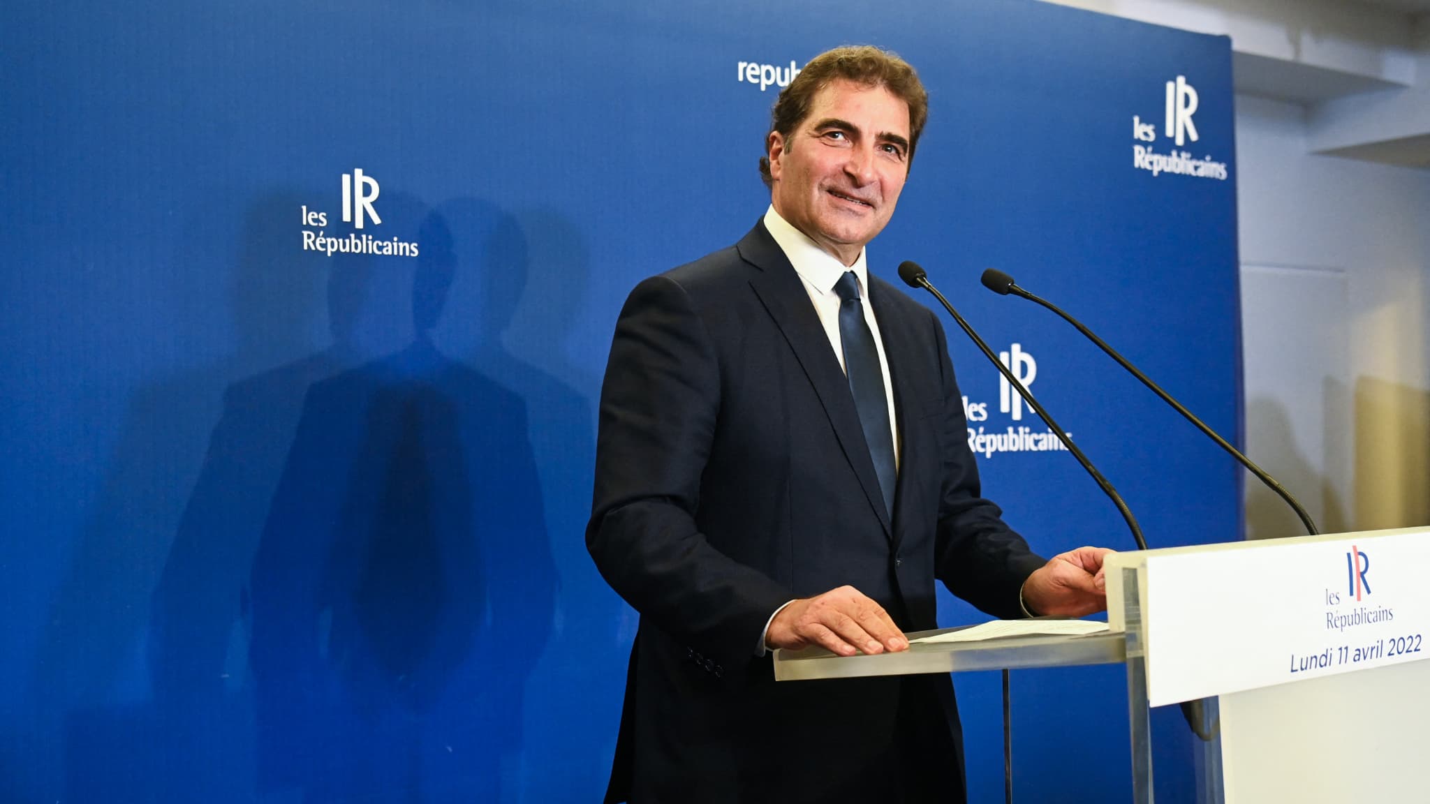 Christian Jacob lors d'une conférence de presse le 11 avril 2022