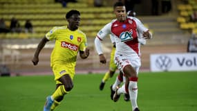 Ismail Jakobs lors de Monaco-Rodez, 7 janvier 2022