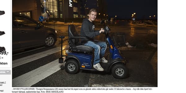 L'étudiant arrêté dans son fauteuil motorisé pour avoir roulé ivre sur la voie publique.