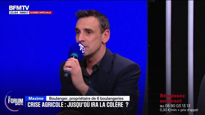 FORUM BFM - Colère agricole: "On est train de tout ruiner comme d'habitude", lâche Maxime, boulanger