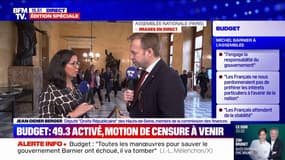 Recours au 49.3 sur le budget de la Sécurité sociale: Jean-Didier Berger (LR) dénonce le "chantage qui n'a pas de fin" de Marine Le Pen
