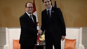 François Hollande et Justin Trudeau se sont rencontrés en marge du G7 au Japon. 