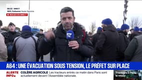 Mobilisation agricole: 300 à 400 gendarmes sont mobilisés pour lever le barrage de l'A64
