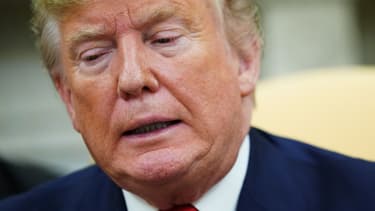 Le président américain Donald Trump lors d'une rencontre avec Recep Tayyip Erdogan et des sénateurs républicains, à la Maison Blanche, le 13 novembre 2019
