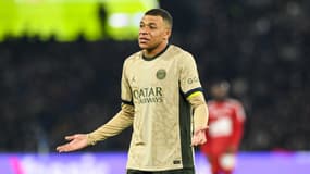 Kylian Mbappé lors de PSG-Brest (2-2, L1), le 28 janvier 2024