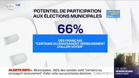 66% des Français sont "certains ou envisagent sérieusement d'aller voter" aux municipales, selon un sondage Elabe pour BFMTV