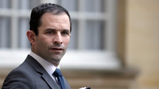 Benoît Hamon à la sortie de Matignon le 10 juillet.