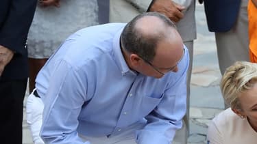 Le Prince Albert, Charlène et leur fils Jacques, le 10 septembre 2016