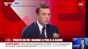Procès du RN: "Il y a une différence d'appréciation sur la mission des assistants parlementaires entre les partis politiques français et le Parlement européen", estime Jordan Bardella