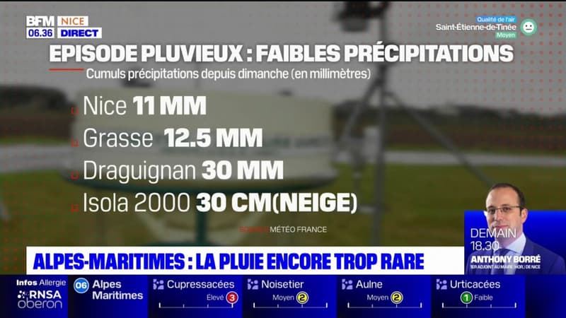 Alpes-Maritimes: la pluie encore trop rare ces derniers jours