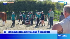 Jeux paralympiques: des para-cavaliers australiens s'entraînent à Deauville