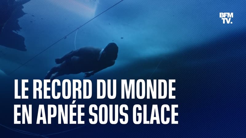 Le Français Arthur Guérin-Böeri bat le record du monde de nage en apnée sous glace