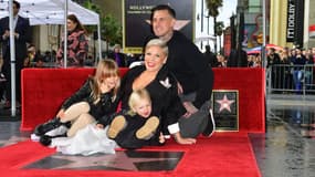 Pink, son mari et ses deux enfants le 5 février 2019