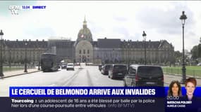 Le cercueil de Jean-Paul Belmondo arrive aux Invalides pour l'hommage national